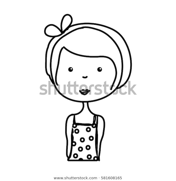 little girl drawing isolated icon 600w 581608165 jpg