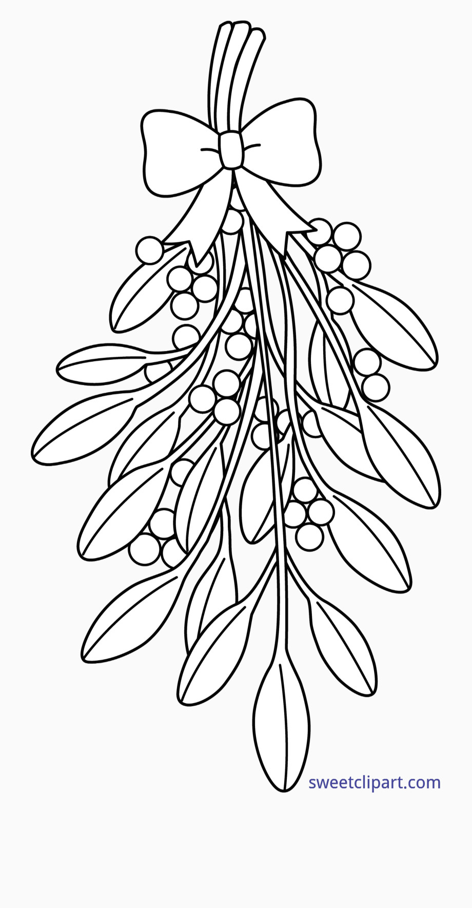 122 1220066 coloring page clip art sweet mistletoe coloring page png