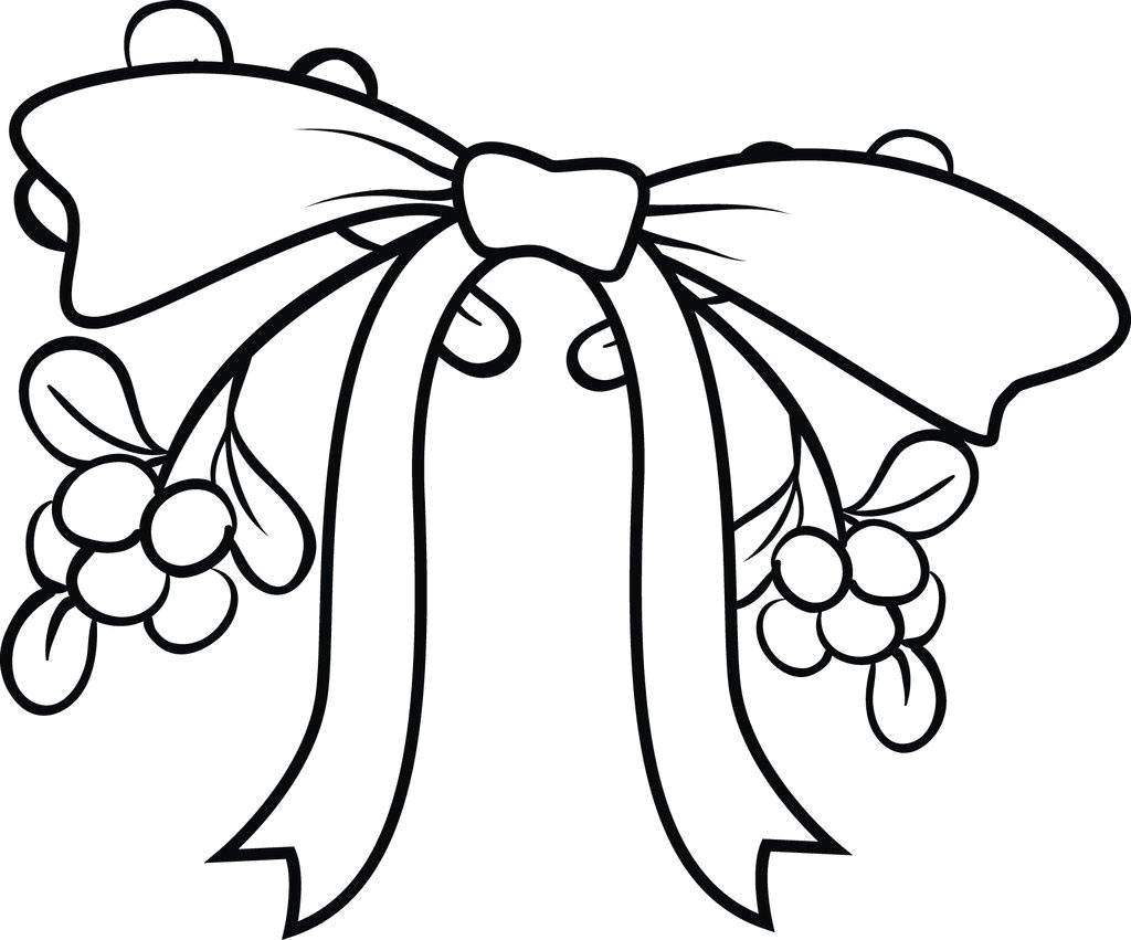 Mistletoe Drawing Easy Free Printable Coloring Page Mistletoe Pusat Hobi