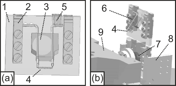 a schematic drawing of the portable low temperature microevaporator for single atom png