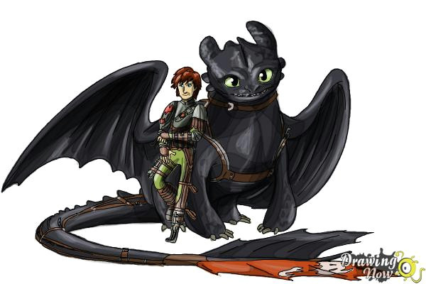 how to draw hiccup and toothless from how to train your dragon 2 step 12 jpg