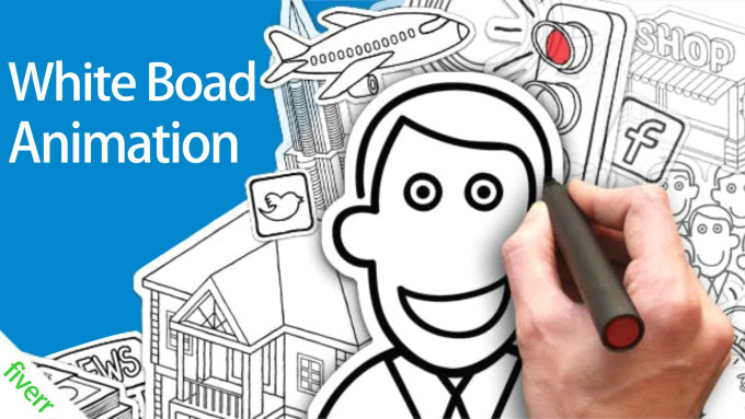 create whiteboard story animation with digital hand drawn video animation png