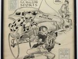 1920s Cartoon Drawing Willard Mullin original Sports Drawing On Sports Cartoon