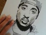 2pac Drawings Easy How to Draw Tupac Shakur Famous Singers Art and Music Drawings