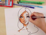 3 Marker Challenge Drawings Easy How to Draw A Manga Stabilo Tutorials Intermediate Youtube