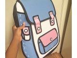 3d Cartoon Drawing Backpack 3d Bag Jump From Paper Cartoon Style Bags Emoji Comic Shoulder Bag