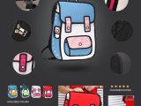 3d Cartoon Drawing Backpack 3d Cartoon Drawing Style Backpack Bags