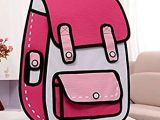 3d Cartoon Drawing Backpack Jacone New Fashion 3d Jump Style 2d Drawing From Cartoon Backpack