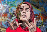 6ix9ine Cartoon Drawing 6ix9ine Drawing Art In 2019 Pinterest Rapper Art Rap