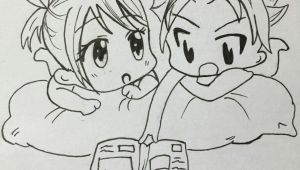 Anime Drawings Fairy Tail Nalu Chibi Fairytail Nalu Chibi Mangadrawing Manga