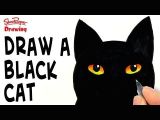 Black Cat Drawing Easy Pin On Art How to