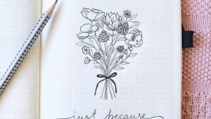 Bullet Journal Drawing Ideas Bullet Journal Drawing Idea Flower Bouquet Drawing