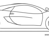 Cars 3 Drawing Easy Easy Car Drawing Tutorial for Children Sports Car Side View Art