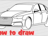 Cars 3 Drawing Easy How to Draw A Car Audi A4 Sedan 2017 Step by Step Youtube