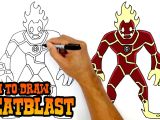 Cartoon Drawing Kaise Banate Hain How to Draw Heatblast Ben 10 Youtube