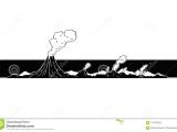Cartoon Drawing Volcano Vector Artistic Drawing Illustration Of Volcano Landscape Stock