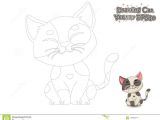 Children S Drawing Of A Cat Drawing and Paint Cute Cartoon Cat Educational Game for Kids V