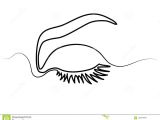 Continuous Line Drawing Eye Woman Eye Make Up Stock Vector Illustration Of Lashes 103079487