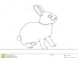 Continuous Line Drawing Of A Dog Continuous Line Drawing Rabbit Hare Stock Vector Illustration Of