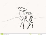 Continuous Line Drawing Of A Dog Funny Deer Cub Baby Stock Vector Illustration Of Cutout 120437302