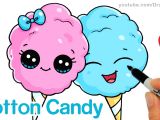 Cute Drawing for Best Friend How to Draw Cotton Candy Easy Cartoon Food Youtube