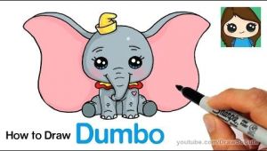 Cute Drawing Ideas Youtube How to Draw Dumbo Easy and Cute Youtube Drawing Cute Drawings
