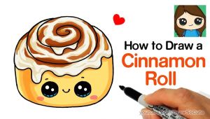 Cute Drawing Of Food How to Draw A Cinnamon Roll Cute and Easy Kids Fun Stuff In 2019