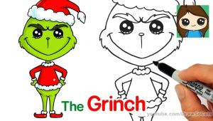 Cute Easy Christmas Drawings for Kids How to Draw the Grinch Easy Xmas Drawing Cute Drawings