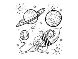 Cute Rocket Drawing Doodle Space Planets Rocket Ship Stars Explore Vector A Liked On