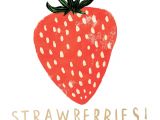 Cute Vegan Drawing Strawberries Design Illustration Simple Food Drawing Design