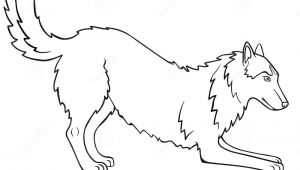 Dog S Tail Drawing Siberian Husky Alaskan Malamute the Dog is Playing Line Drawing