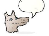 Draw Cartoon Wolf Head Cartoon Wolf Head with Speech Bubble Ez Canvas