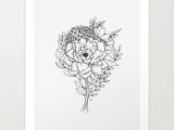 Drawing A Bouquet Of Flowers Bouquet Art Print by Wildbloomart Worldwide Shipping Available at