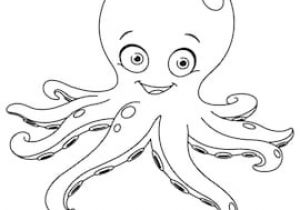 Drawing A Cartoon Octopus 12 302 Octopus Black and Octopus Black and White Images Royalty