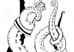 Drawing A Cartoon Octopus Vector Sketch Cartoon Octopus Tentacles Royalty Free Cliparts