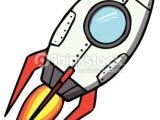 Drawing A Cartoon Rocket Space Rocket Cartoon Vector Illustration Reflections