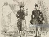 Drawing A Cartoon soldier Swiss Infantry Officers Switzerland Engraving From Sketch by Champod