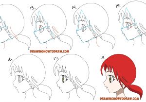 Drawing Anime Profile View Learn How to Draw An Anime Manga Girl S Face and Eyes From the