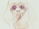 Drawing Anime with Pencil A Anime Art A Chibi Big Eyes Smile Drawing Pencil