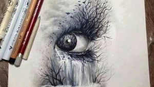 Drawing Bird Eyes Eye Waterfall Art Drawings Art Art Drawings