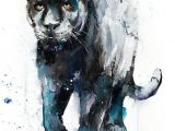 Drawing Black Panther Animal Black Panther Aquarell Kunstdruck Von Slaveika Aladjova