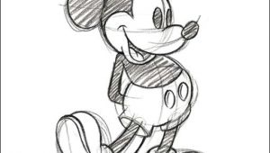 Drawing Cartoon Mice Mickey Mouse Sketched Single Kunstdruk Drawing Drawings Art
