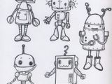 Drawing Cartoon Robots 25 Best Robot Images Draw Character Design Illustrators