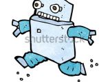 Drawing Cartoon Robots Cartoon Running Robot Stock Illustration Royalty Free Stock