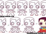 Drawing Cartoons Chibi How to Draw Cute Chibi Superman From Dc Comics In Easy Step by Step