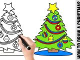 Drawing Cute Christmas Tree How to Draw A Christmas Tree A Cute Easy Drawing Tutorial for