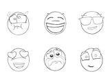 Drawing Cute Emoji Emoji Coloring Wallpaper Featuring Different Funny Emoji Faces is A