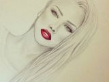 Drawing Cute Girl Faces Photography Pretty Drawing Art Red Girl Cute Black and White Fashion