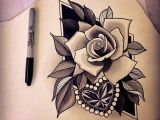 Drawing Diamond Heart Traditional Roses and Heart Tattoos Real Photo Pictures Images and