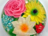 Drawing Flowers On Cake Flowers Drawn In Clear Jello Gelatin Art Dessert for some Reason